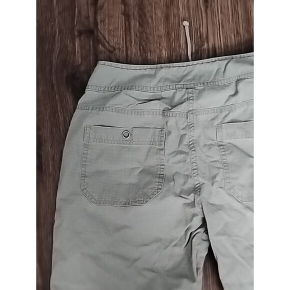 Ruff Hewn Pants Womens Size 4 Green Drawstring Cropped Casual Midrise - Picture 7 of 8